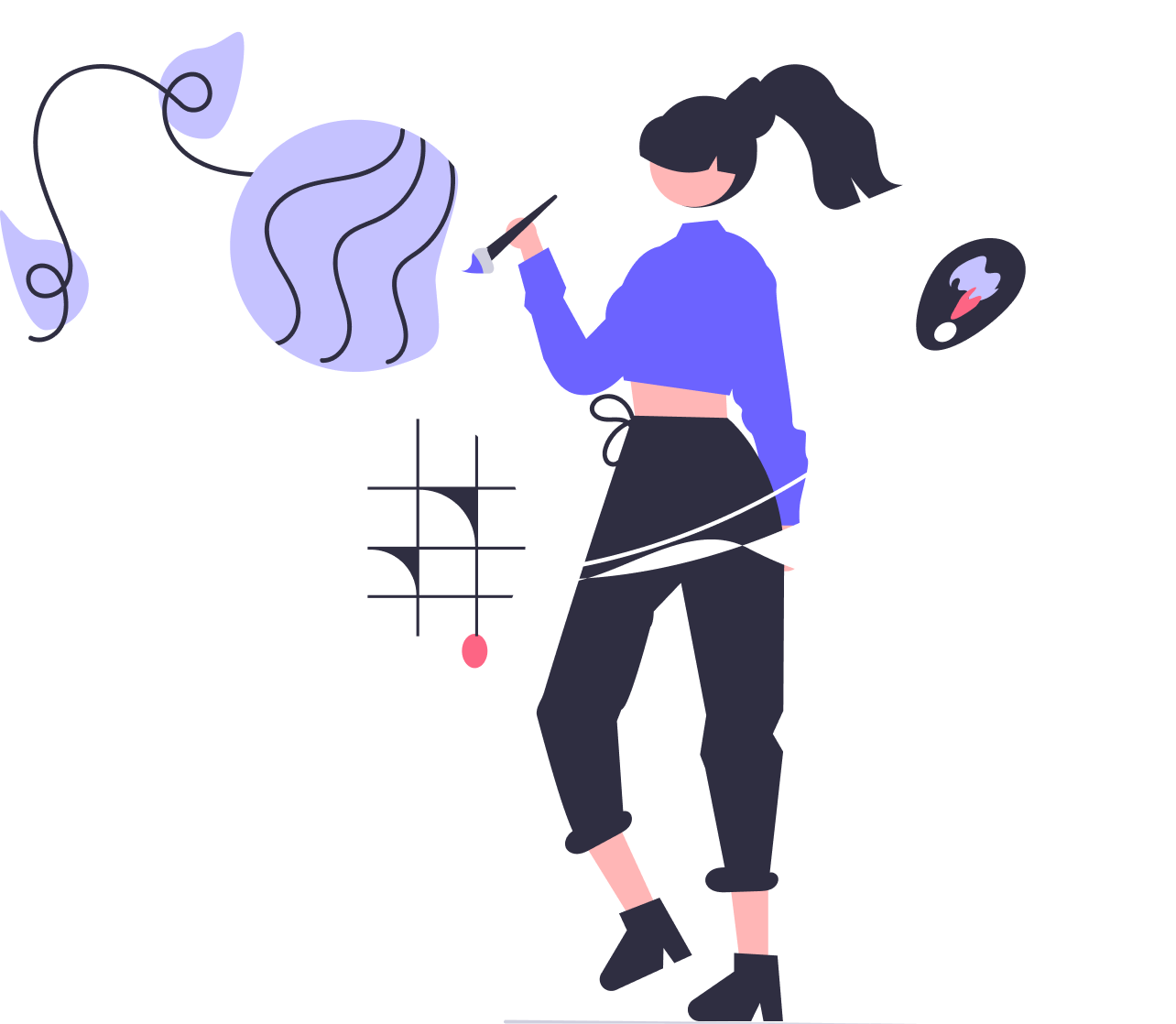 girl and pen